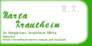 marta krautheim business card