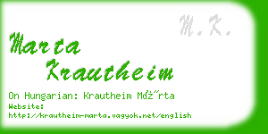 marta krautheim business card